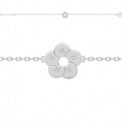 BRACELET 18CM ARGT FLEUR