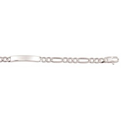 Larg. 5,7 mm - lg. 20 cm - Identité argent - ultra plate alternée 1,3 - poids : 10,8 gr