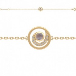 BRACELET 18CM POR SPIRALE OZ ET CAB IOLITE