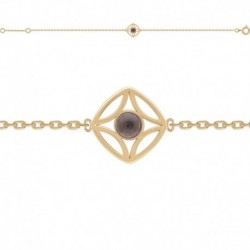 BRACELET 18 CM POR QUARTZ FUME