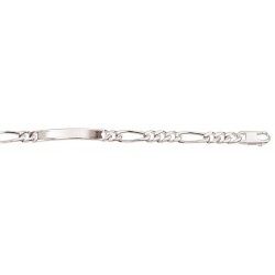 Larg. 5,0 mm - lg. 18 cm - Identité argent - super cheval alternée 1,3 - poids : 11,8 gr