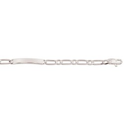 Larg. 4,8 mm - lg. 18 cm - Identité argent - ultra plate alternée 1,1 - poids : 6,6 gr