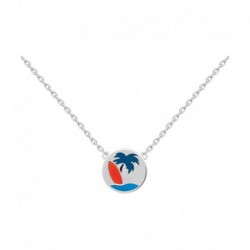 COLLIER 42CM AGT SURF ET PALMIERS