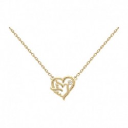 COLLIER 42CM POR COEUR COLOMBE OZ