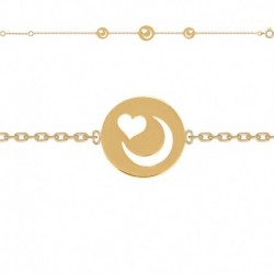 BRACELET 18CM POR LUNE COEUR