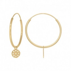 CREOLES POR 30MM PAMPILLE FANTAISIE