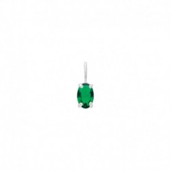 PENDENTIF AGT OVALE OZ VERT