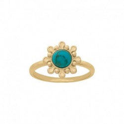 BAGUE P.OR SOLEIL TURQUOISE