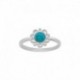 BAGUE AGT FLEUR TURQUOISE SYNT