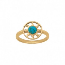 BAGUE P.OR SOLEIL TURQUOISE