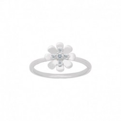 BAGUE AGT FLEUR 1OZ