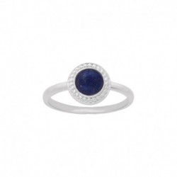 BAGUE AGT CABOCHON LAPIS