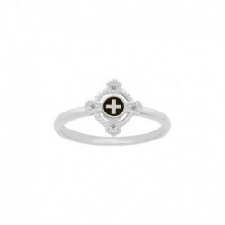 BAGUE AGT CROIX OZ