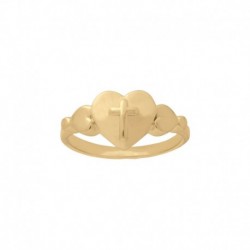 BAGUE P.OR COEURS ET CROIX