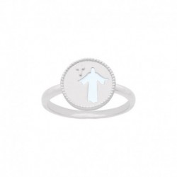 BAGUE AGT MEDAILLE CISELEE JESUS