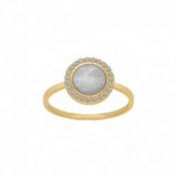 BAGUE P.OR RD OZ PIERRE DE LUNE