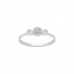 BAGUE AGT CROIX ET CZ