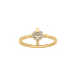 BAGUE P.OR CROIX COEUR OZ
