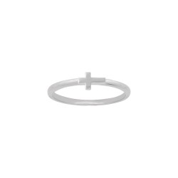 BAGUE AGT PETITE CROIX