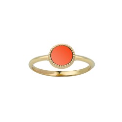 BAGUE P.OR CISELEE 8 MM CORAIL