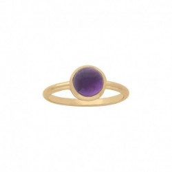 BAGUE POR FANTAISIE CABOCHON AMETHYST