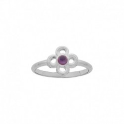 BAGUE ARGT AMETHYSTE