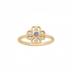 BAGUE POR OZ ET IOLITE VIOLETTE