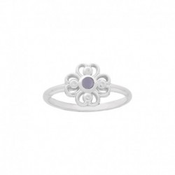 BAGUE ARGT OZ ET IOLITE VIOLETTE