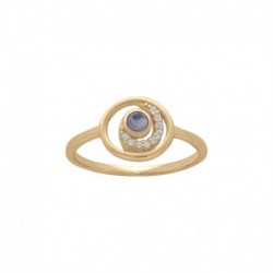 BAGUE POR SPIRALE OZ ET CAB IOLITE