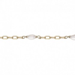 BRACELET 18CM 7 PERLES D EAU DOUCE
