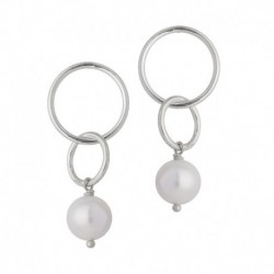 BO AGT 2 CERCLES 10 et 15MM PERLE D`EAU DOUCE