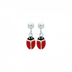 BO AGT PENDANT COCCINELLE ROUGE POINTS NOIRS