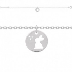 BRACELET 16M AGT PEND PETIT LAPIN