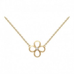 COLLIER ACIER FINITION DOREE