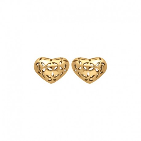 BOUCLE D OREILLE ACIER FINITION DOREE