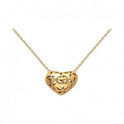 COLLIER ACIER FINITION DOREE