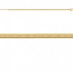 BRACELET 19CM M.MIROIR 1.9MM ACIER FINITION DOREE