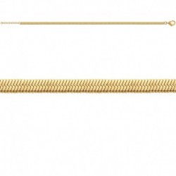 BRACELET 19CM M.MIROIR 2,6MM ACIER FINITION DOREE