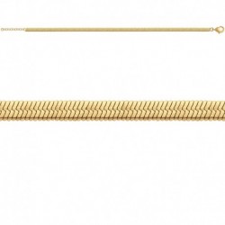 BRACELET 19CM M.MIROIR 3MM ACIER FINITION DOREE