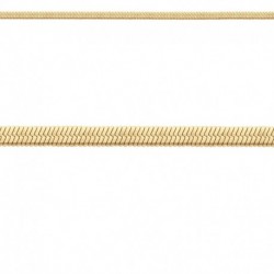COLLIER 45CM M.MIROIR 3MM ACIER FINITION DOREE