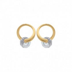 BOUCLE D OREILLE ACIER FINITION DOREE