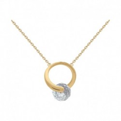 COLLIER ACIER FINITION DOREE