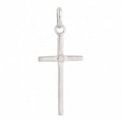 PEND ACIER MOTIF CROIX+CZ CENTRE