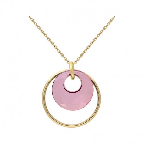 COLLIER ACIER FINITION DOREE