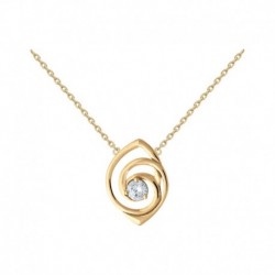 COLLIER ACIER FINITION DOREE