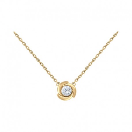 COLLIER ACIER FINITION DOREE