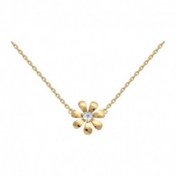 COLLIER ACIER FINITION DOREE