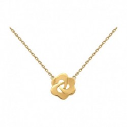 COLLIER ACIER FINITION DOREE