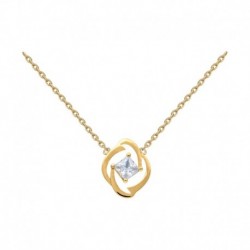 COLLIER ACIER FINITION DOREE