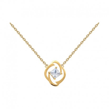 COLLIER ACIER FINITION DOREE